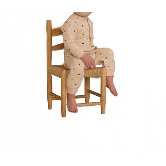NEW RYLEE + CRU kids button down jumpsuit in beige - Picture 4 of 4